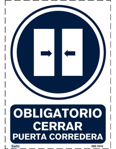 OBLIGATORIO CERRAR PUERTA CORREDERA