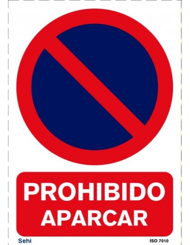Señal A4 PVC prohibido aparcar P259