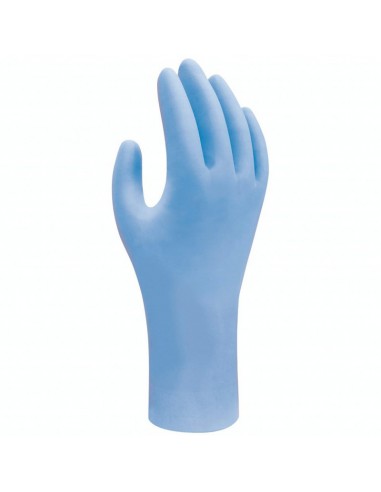Guante nitrilo desechable azul 7500 de SHOWA biodegradable