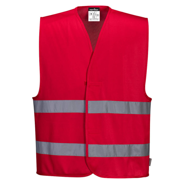 CHALECO LONA CON BANDAS REFLETANTES F474