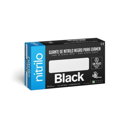 GUANTE NITRILO NEGRO 5,5 GR 60205 (100 UD)
