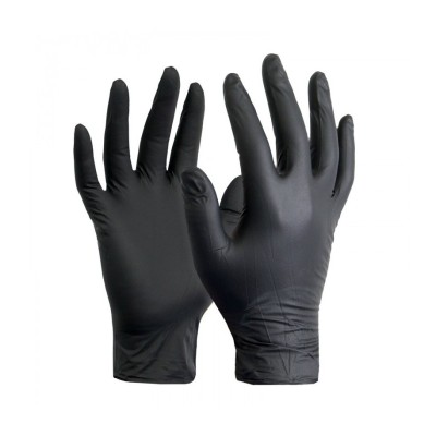 GUANTE NITRILO NEGRO 5,5 GR 60205 (100 UD)